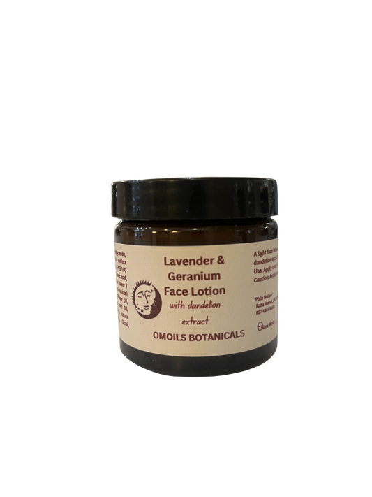 Lavender & Geranium Face Lotion with Dandelion Extract